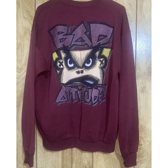 Santee Other - Vintage Bad Boy Club Bad Attitude Crewneck Sweatshirt Santee Heavyweight Sz L